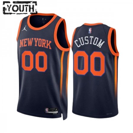 Camiseta Niños NBA New York Knicks Personalizadas 2022-23 Jordan Statement Edition Navy Swingman